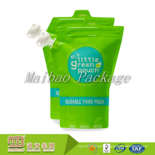 Reusable Customized Plastic BPA Free Squeeze Liquid Breast Milk Packaging Baby Food Storage Bags With Spout